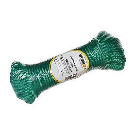 CUERDA PLASTICO 4 MM VERDE ROLLO 10M