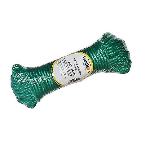 CUERDA PLASTICO 4 MM VERDE ROLLO 10M