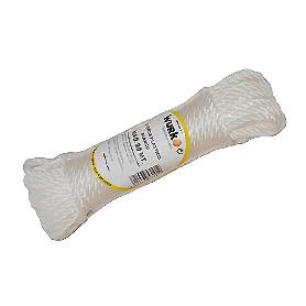 CUERDA PLASTICO 4 MM BLANCA ROLLO 20M