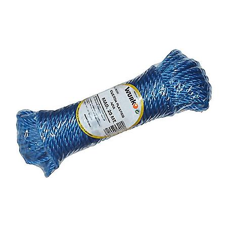 CUERDA PLASTICO 4 MM AZUL ROLLO 20M