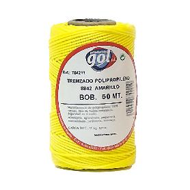 CUERDA LINEA TRENZADA AMARILLA ROLLO 50M