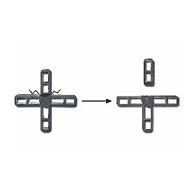 CRUCETAS  PLASTICO DE 7MM. BOLSA 300