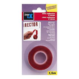 CINTA ADHESIVA 2 CARAS TRANSPARENTE 19X1,5M BLISTER