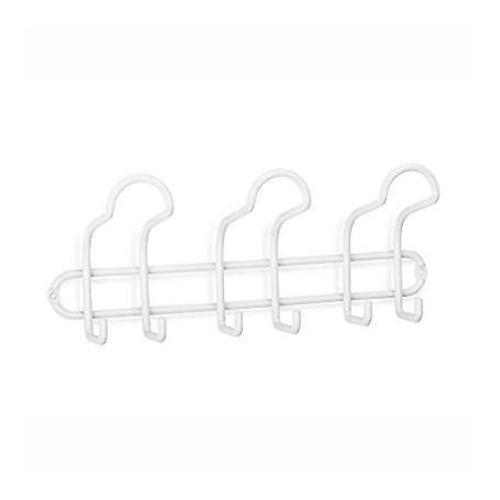 PERCHA ACERO 3 GANCHOS TRIPLE BLANCO BLT-1