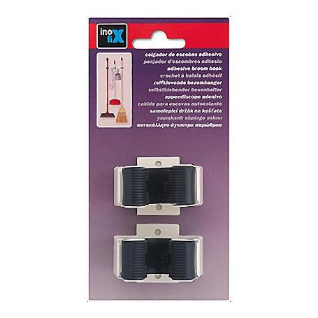 COLGADOR ESCOBA ADHESIVO BLANCO 2055 BLT-2