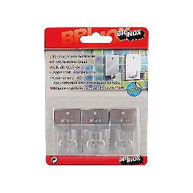 PERCHA MEDIANA ADHESIVA INOX 7026 BLIST-3
