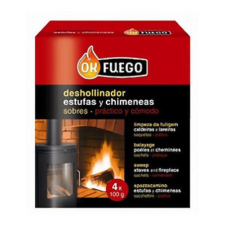 DESHOLLINADOR ESTUFAS Y CHIMENEAS 4X100GR.