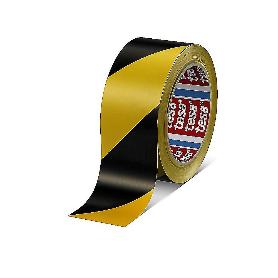 CINTA SEÑALIZACION ADHESIVA NEGRA/AMARILLA 50MM ROLLO 33MT