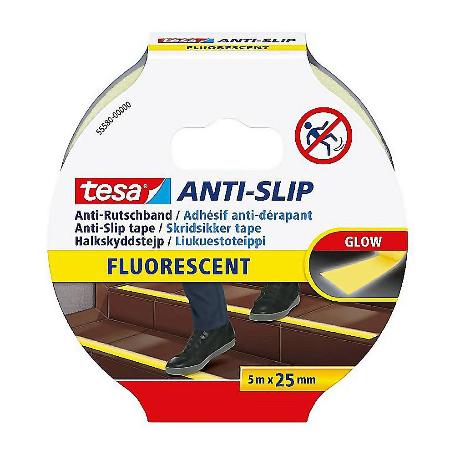 CINTA ANTIDESLIZANTE FLUOR 5MX25MM. ROLLO 5 MT