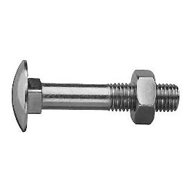 TORNILLO CABEZA REDONDA CON TUERCA 6X 70 ZINC CAJA 200