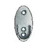 SOPORTE OVAL LATERAL 30X15 CROMADO