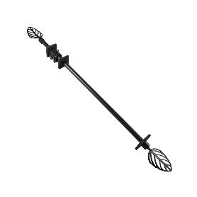 BARRA CORTINA METAL 70-120 CM NEGRO