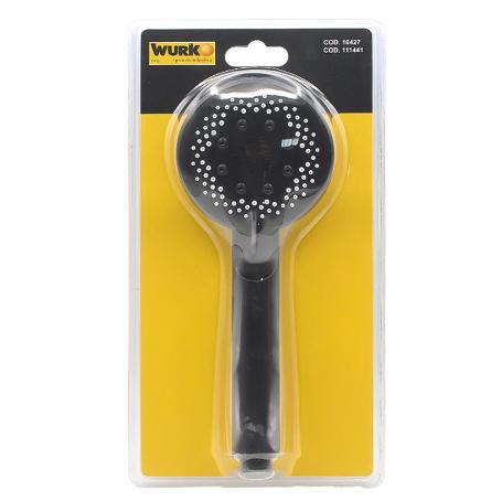 MANGO DUCHA NEGRO 5 FUNCIONES 90MM BLISTER