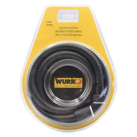 FLEXO DUCHA NEGRO 1.5-2.15MT EXTENSIBLE  BLSITER