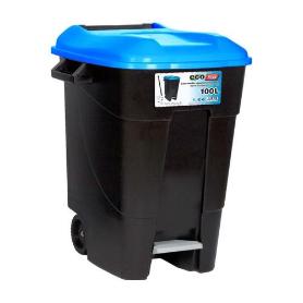 CONTENEDOR ECO TAYG 100 L C/PEDAL NG/AZUL 421020