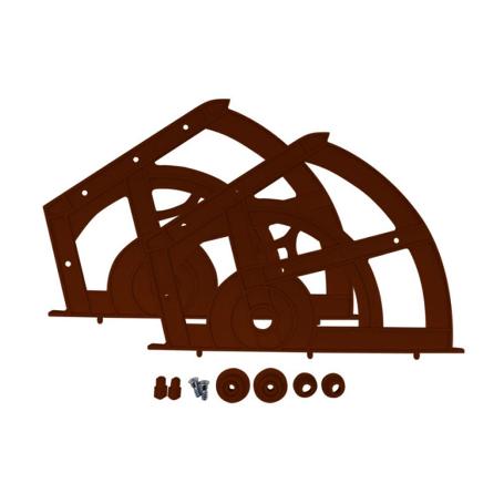 SOPORTE ZAPATERO P/2 BALDAS MARRON